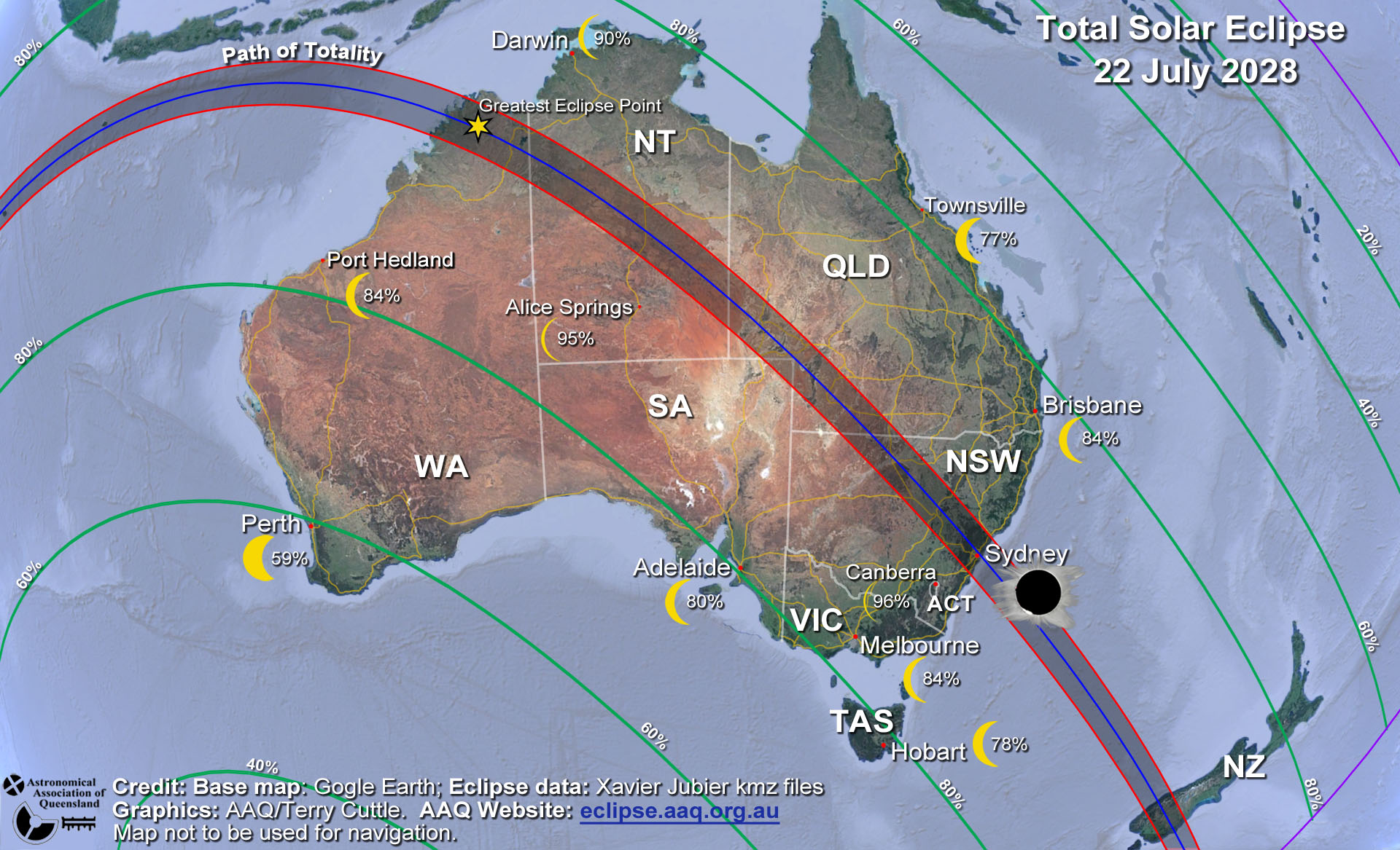 The eclipse of 22 July 2028 AAQ Australian Eclipses